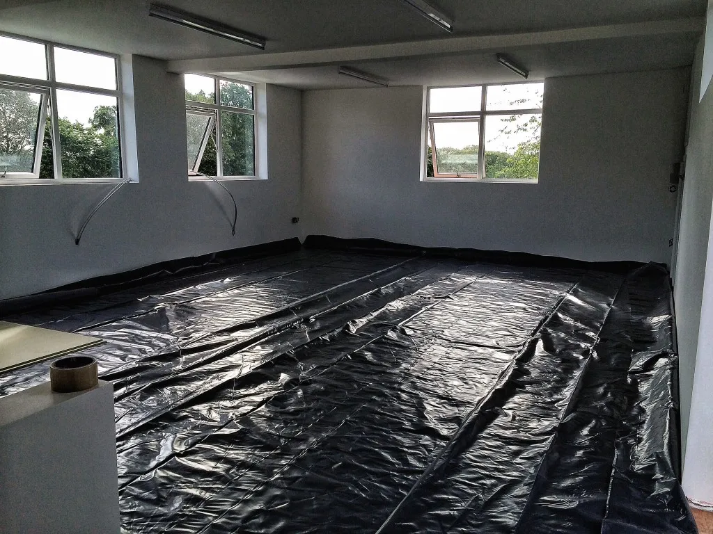 Studio One lined before the dance floor is layed